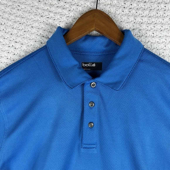 Bollé Other - Bolle Blue Polo Shirt Mens Large Athletic Golf Performance Short Sleeve